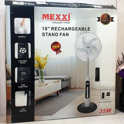 توضیحات پنکه ایستاده شارژی مکسی 35 وات مدل FAN-1830