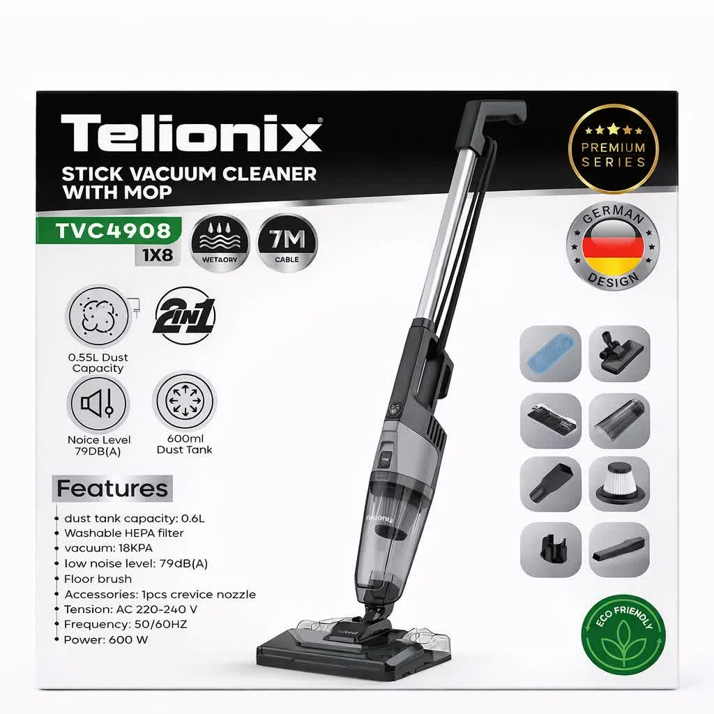 جارو برقی عصایی تلیونیکس مدل TVC4908