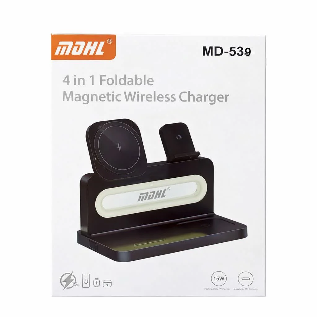 شارژر وایرلس 4 کاره ام دی اچ ال مدلMD-539